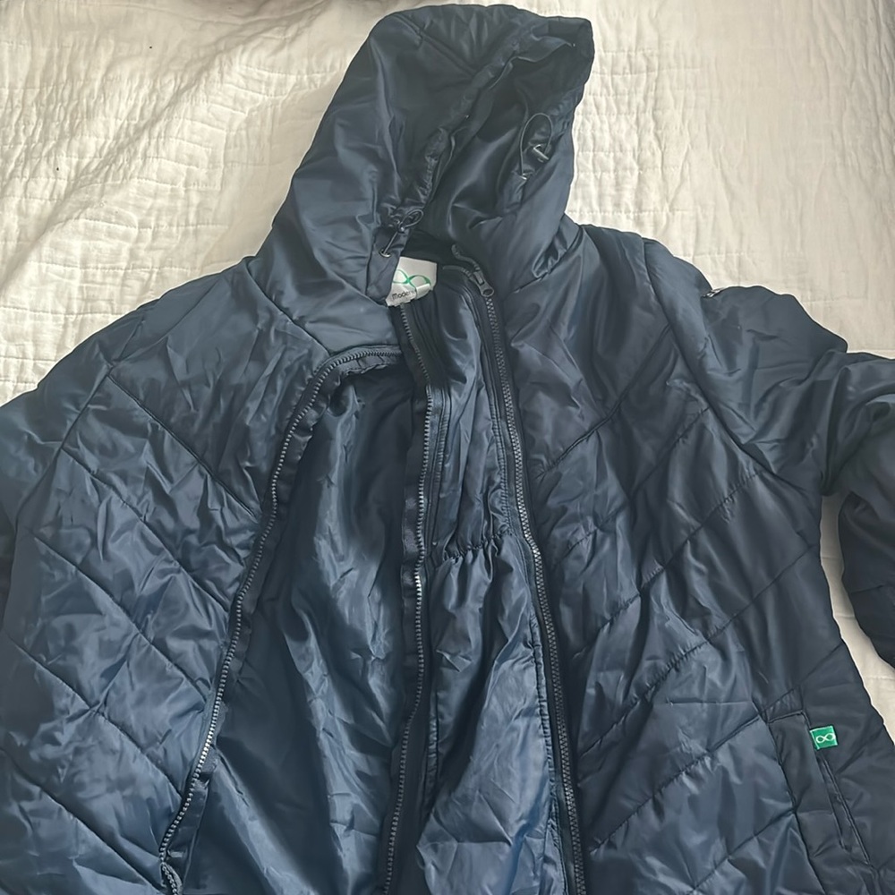 Modern Eternity Navy Blue Maternity Coat